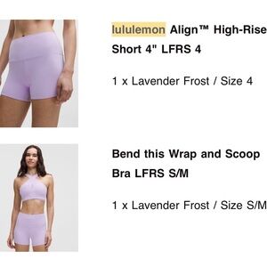 lululemon Align™ High-Rise 4" Shorts —  
and matching crossover sports bra